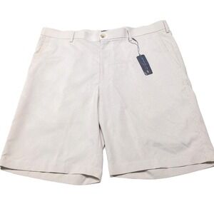 Peter Millar Crown Sport Salem Performance Shorts Mens 38 Khaki Pincord NEW NWT